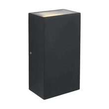 Udendørs væglampe LED aluminium/glas sort